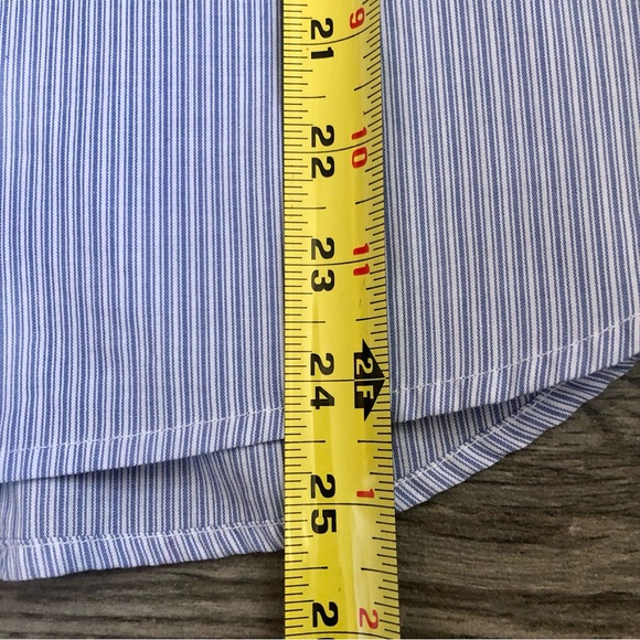 Who What Wear Blue and White Long Sleeve Blouse - Size Small - Picture 5 of 12